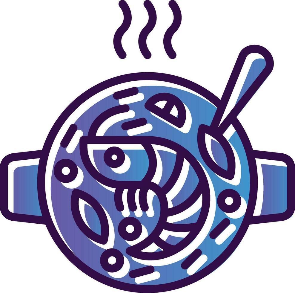 Seafood Paella Vector Icon Design