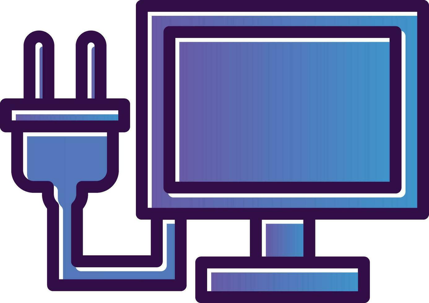 Lcd Plug Vector Icon Design