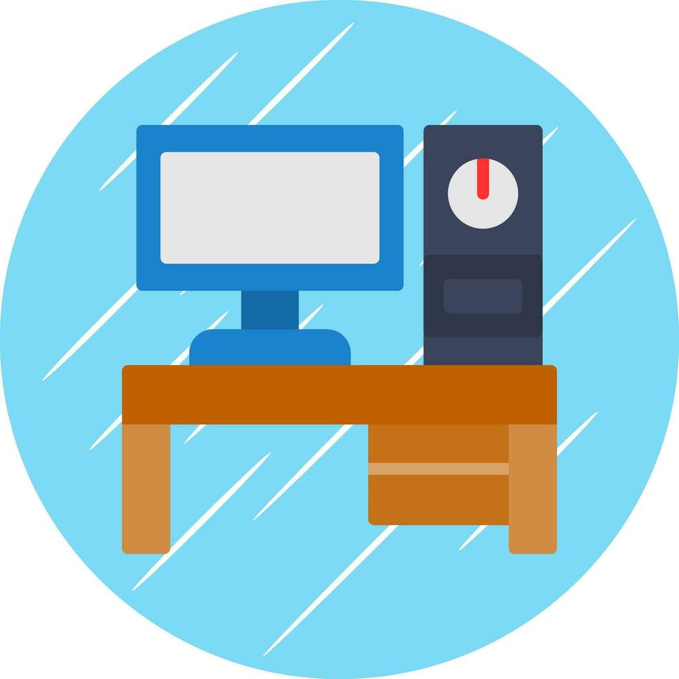Desktop pc Vector Icon Design