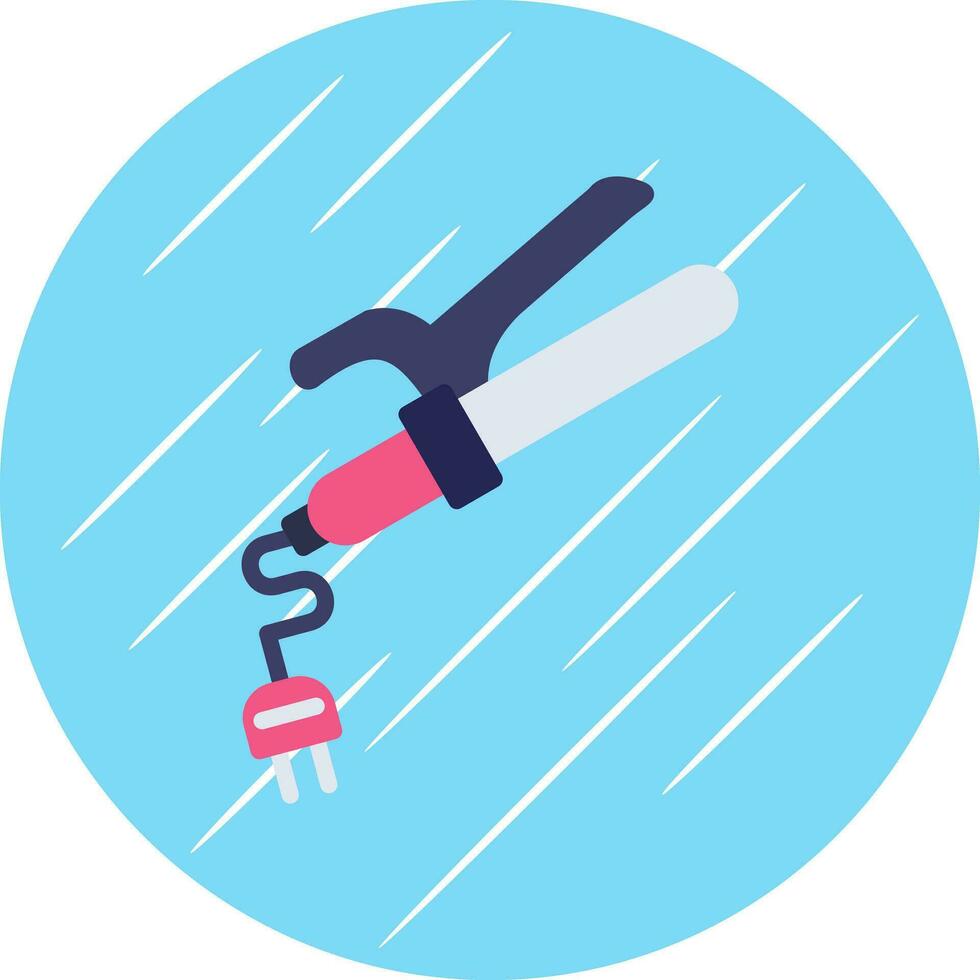Curling Iron Vector Icon Design
