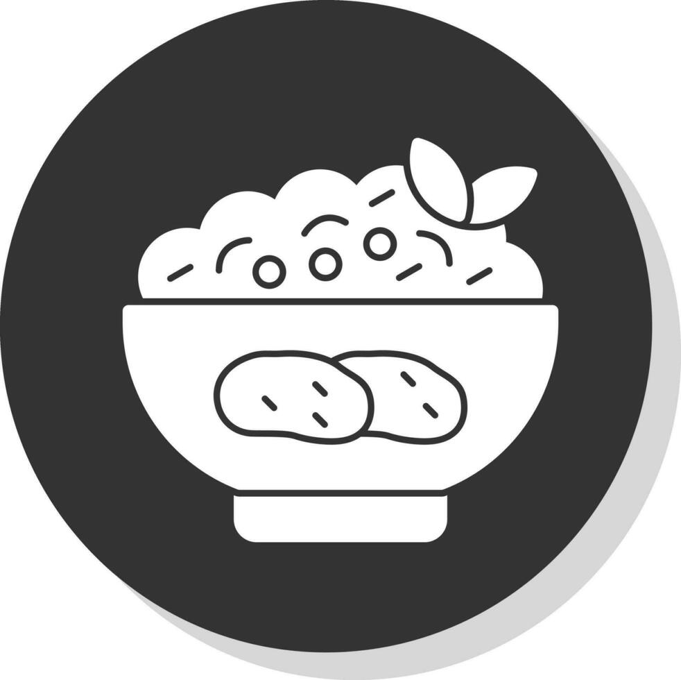 Mashed Potatoes Vector Icon Design