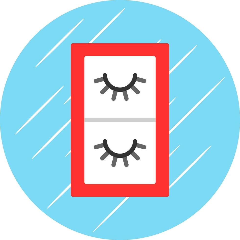 False Eyelashes Vector Icon Design