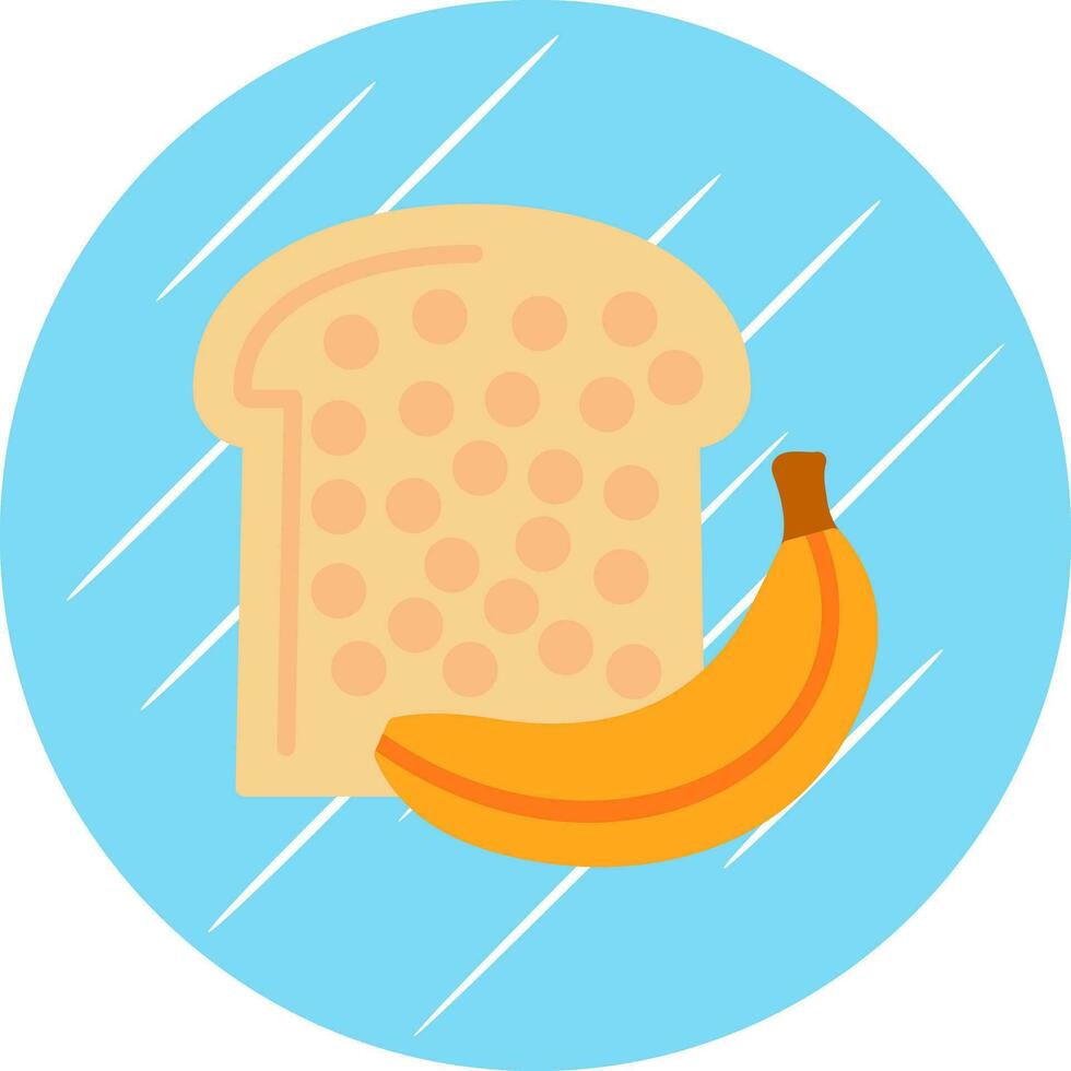 Banana Bread Vector Icon Design