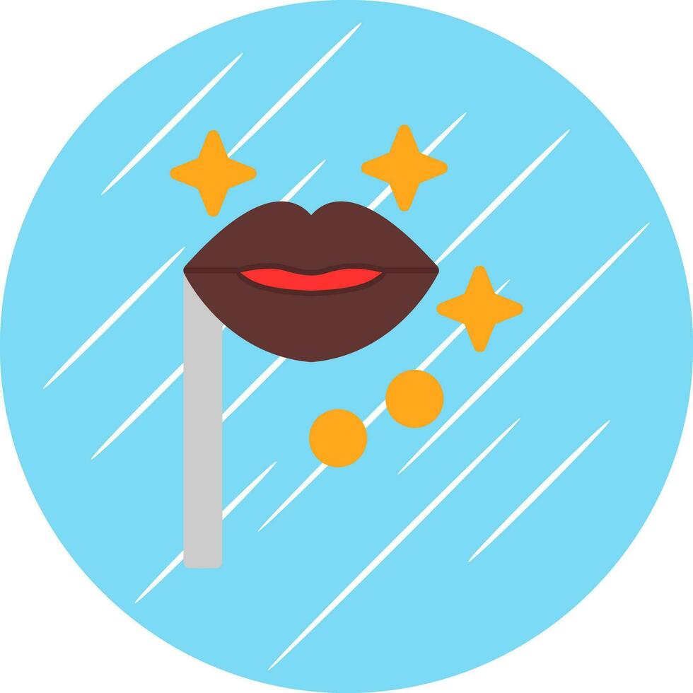 Lip Mask Vector Icon Design