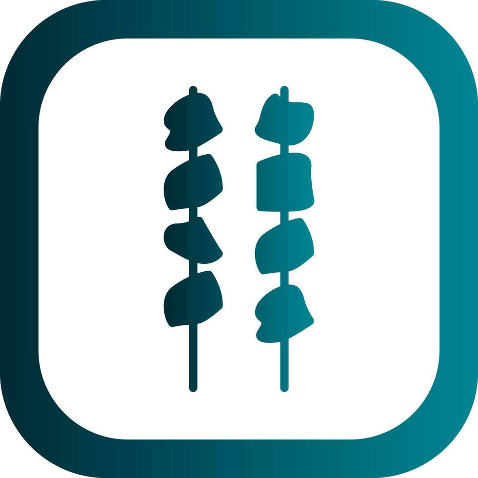 Chicken Satay Vector Icon Design