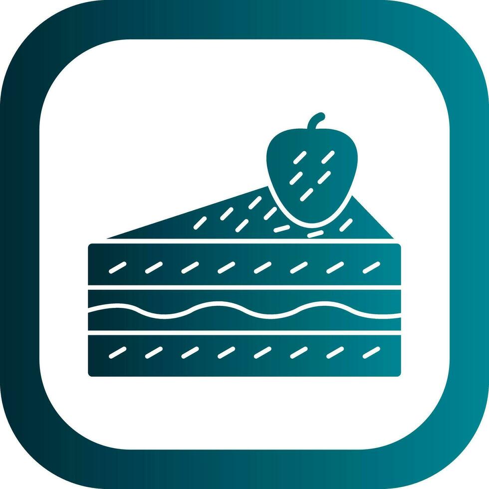 Cheesecake Vector Icon Design
