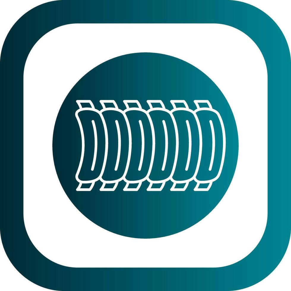 BBQ Ribs Vector Icon Design