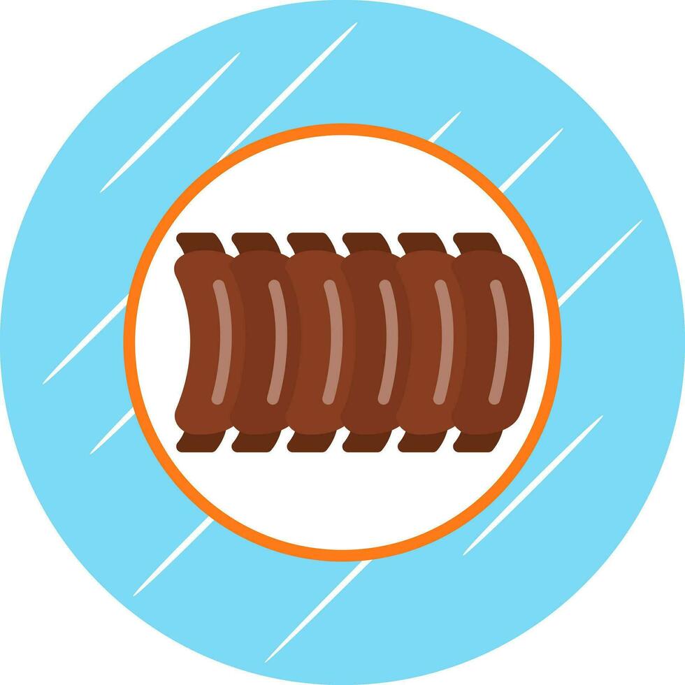 BBQ Ribs Vector Icon Design