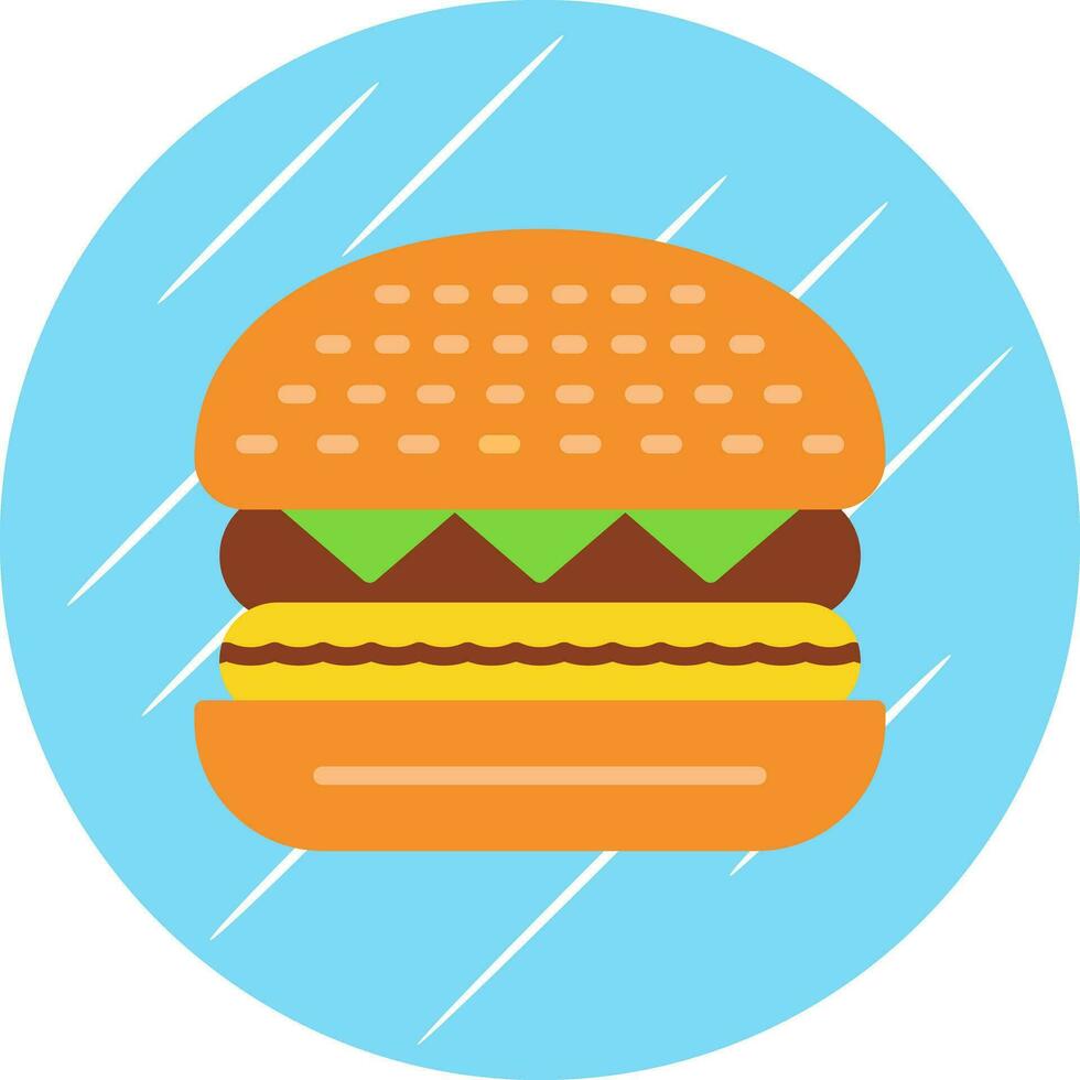 Beef Burger Vector Icon Design