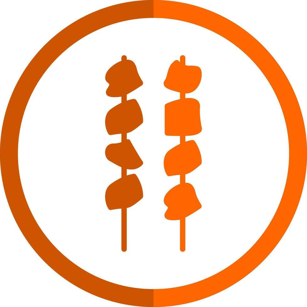 Chicken Satay Vector Icon Design