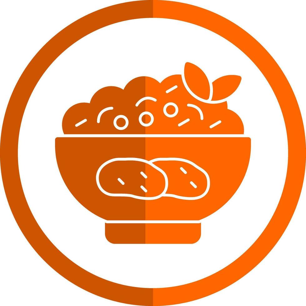 Mashed Potatoes Vector Icon Design