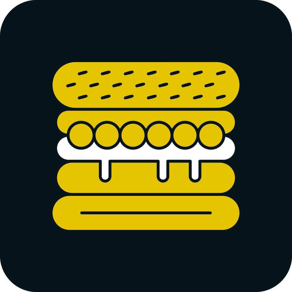 Margherita Sandwich Vector Icon Design