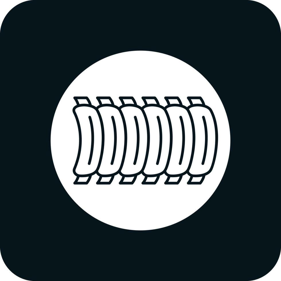 BBQ Ribs Vector Icon Design