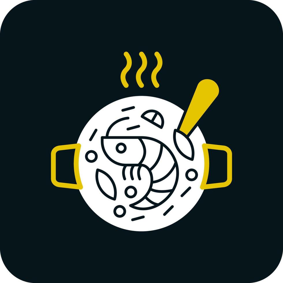 Seafood Paella Vector Icon Design