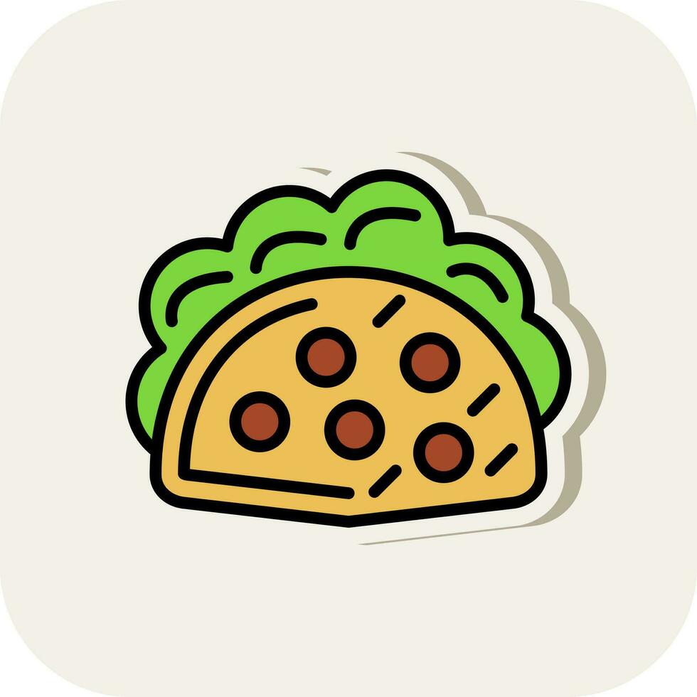 Beef Tacos Vector Icon Design