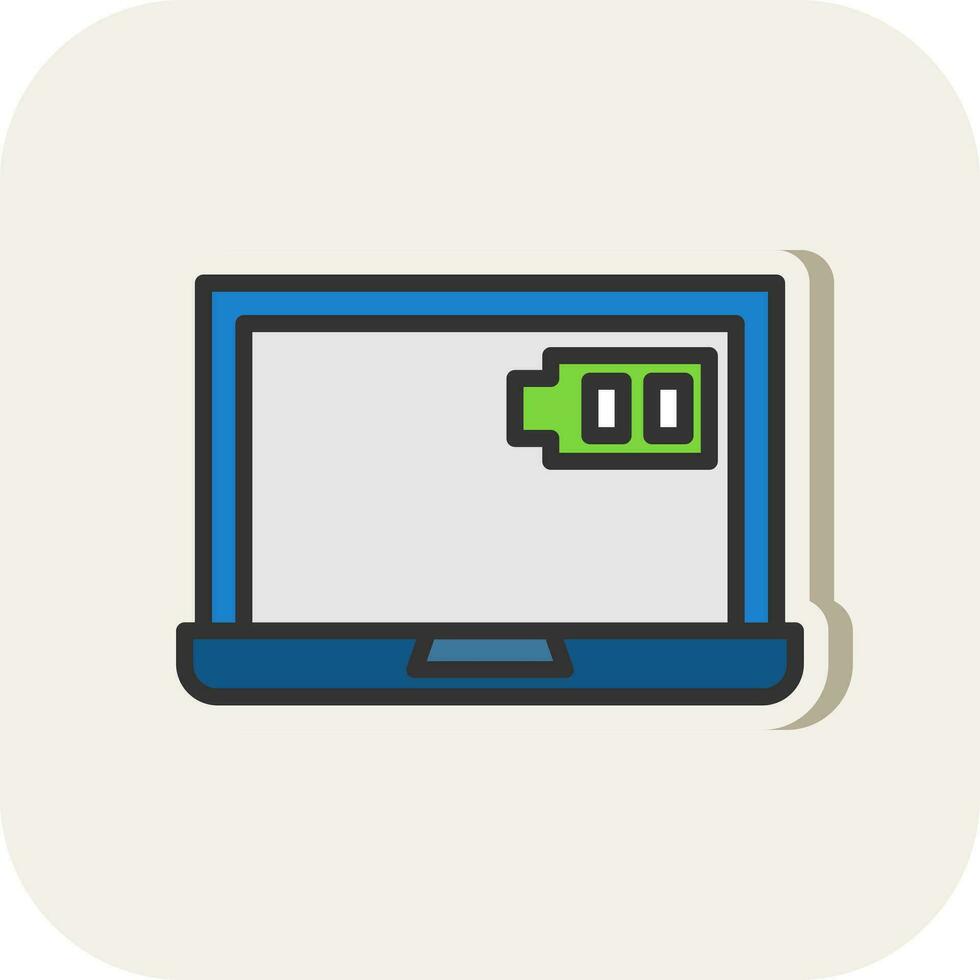 Laptop charging Vector Icon Design