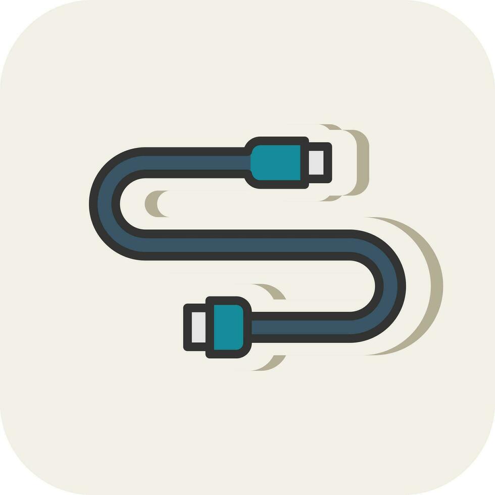 Connector and Cable Vector Icon Design