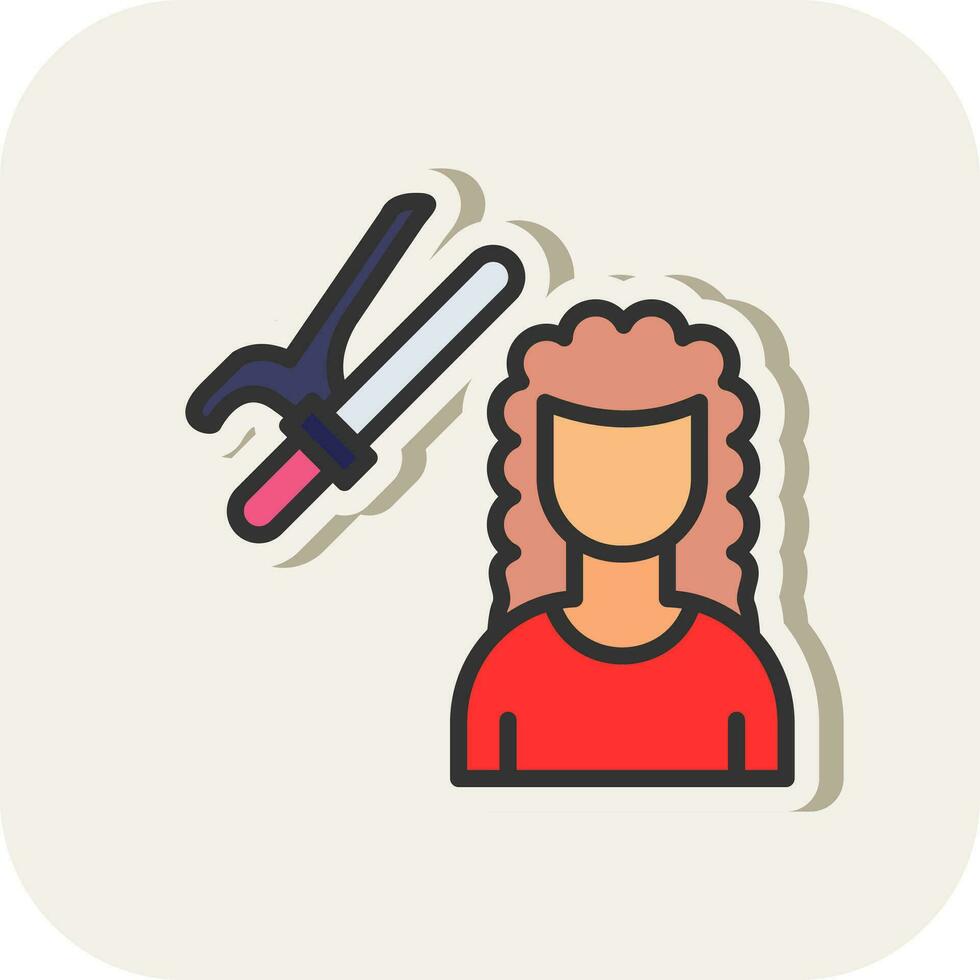 pelo rodillos vector icono diseño