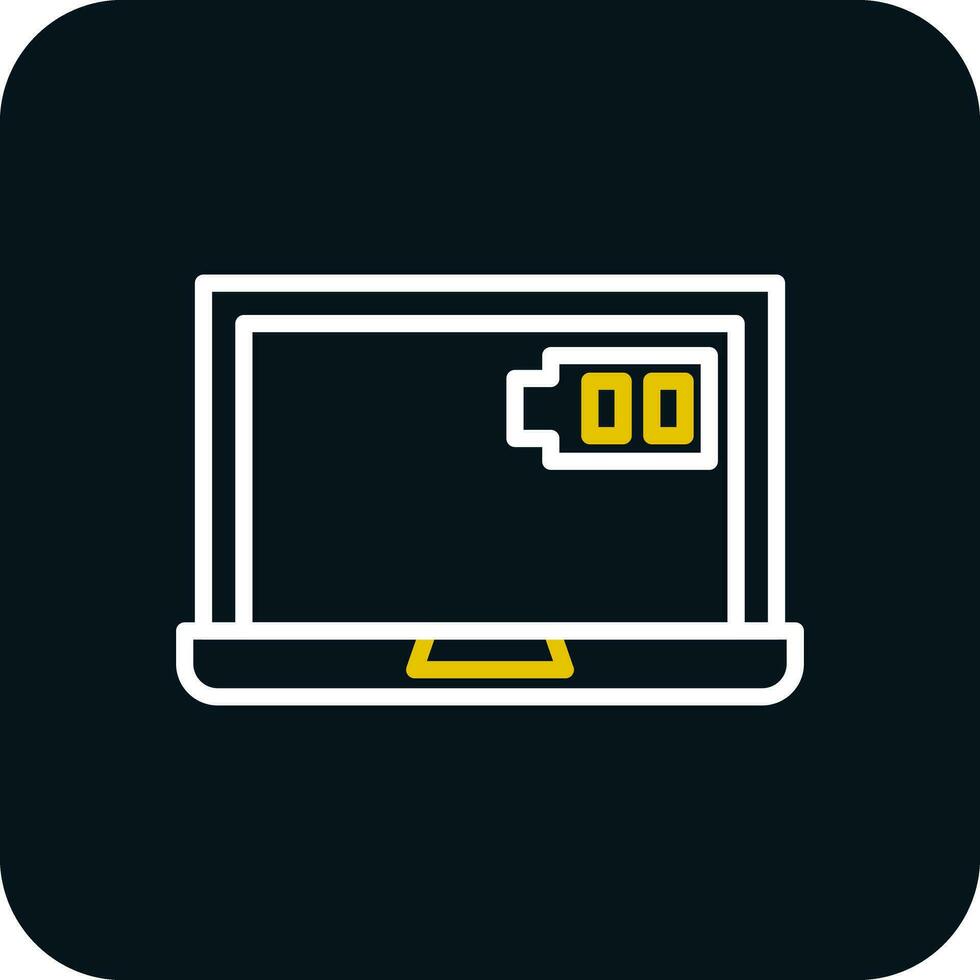Laptop charging Vector Icon Design