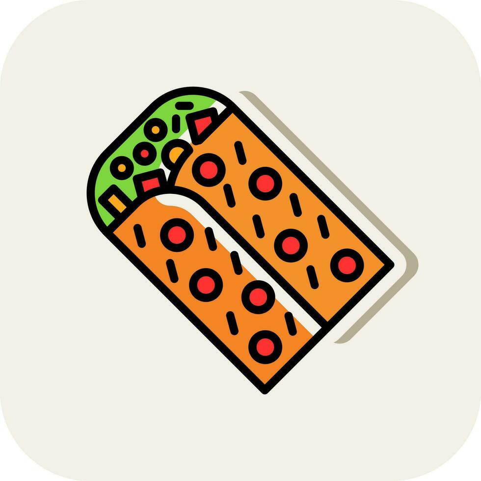 Ratatouille Wrap Vector Icon Design