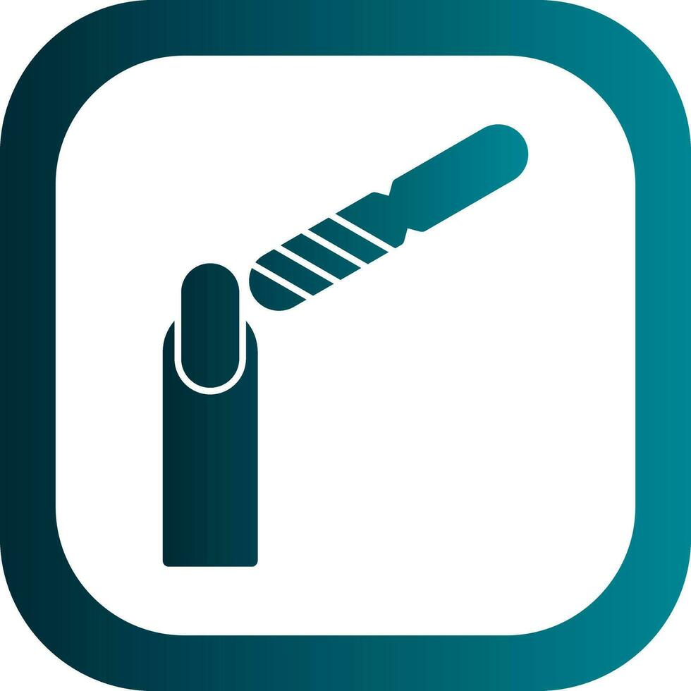 Nail Buffer Vector Icon Design