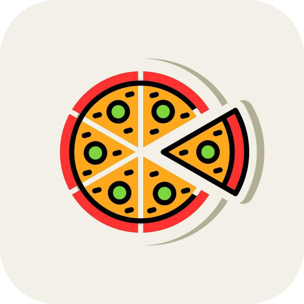 margherita Pizza vector icono diseño