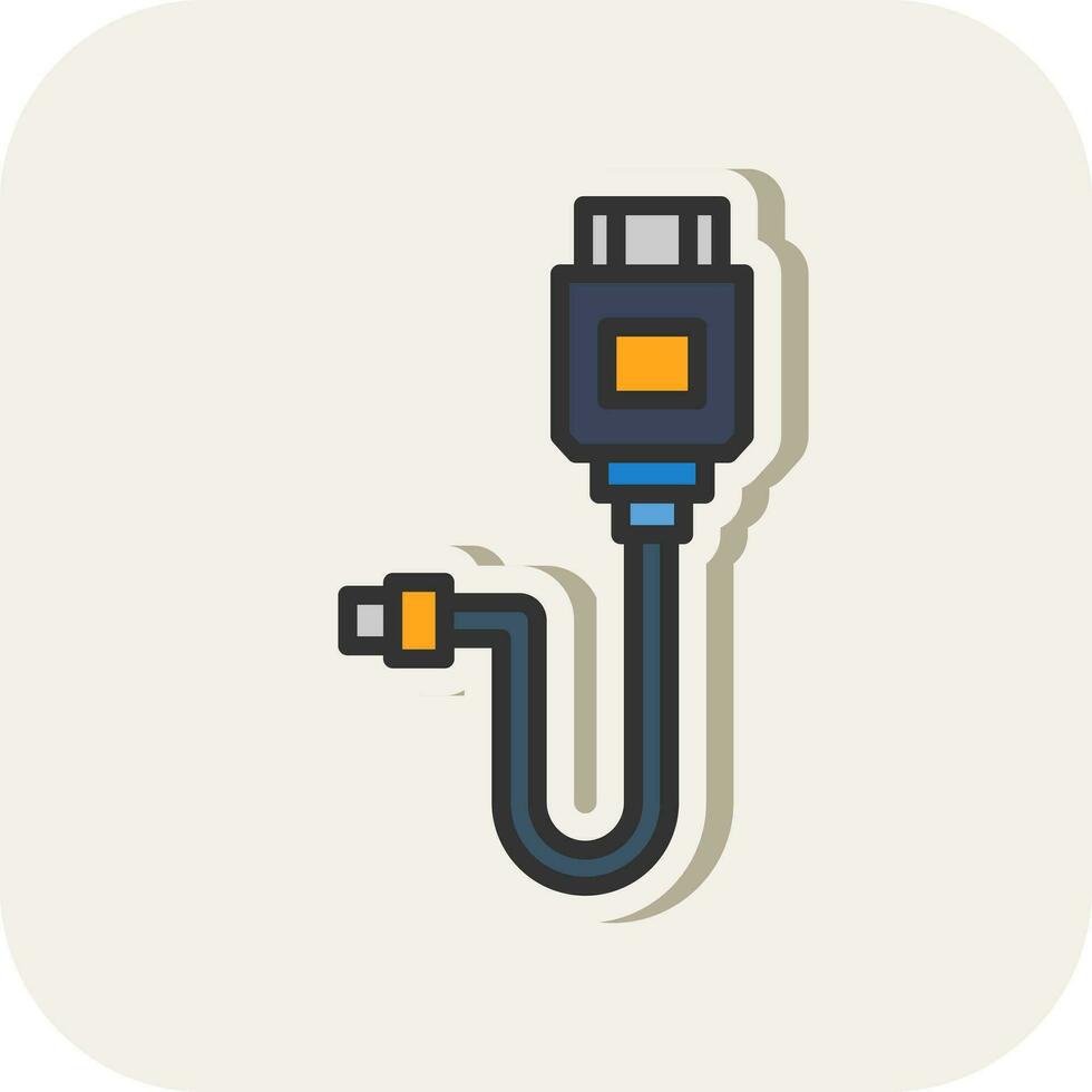 Hdmi cable Vector Icon Design
