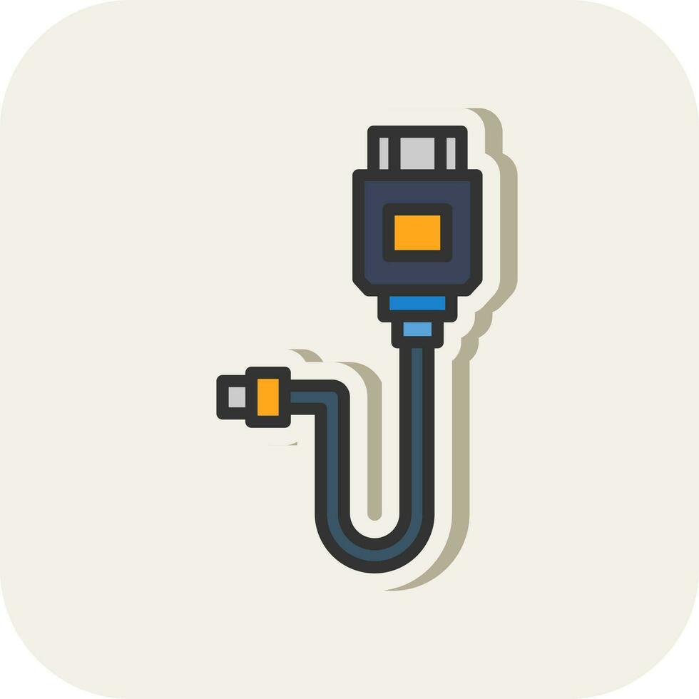 hdmi cable vector icono diseño