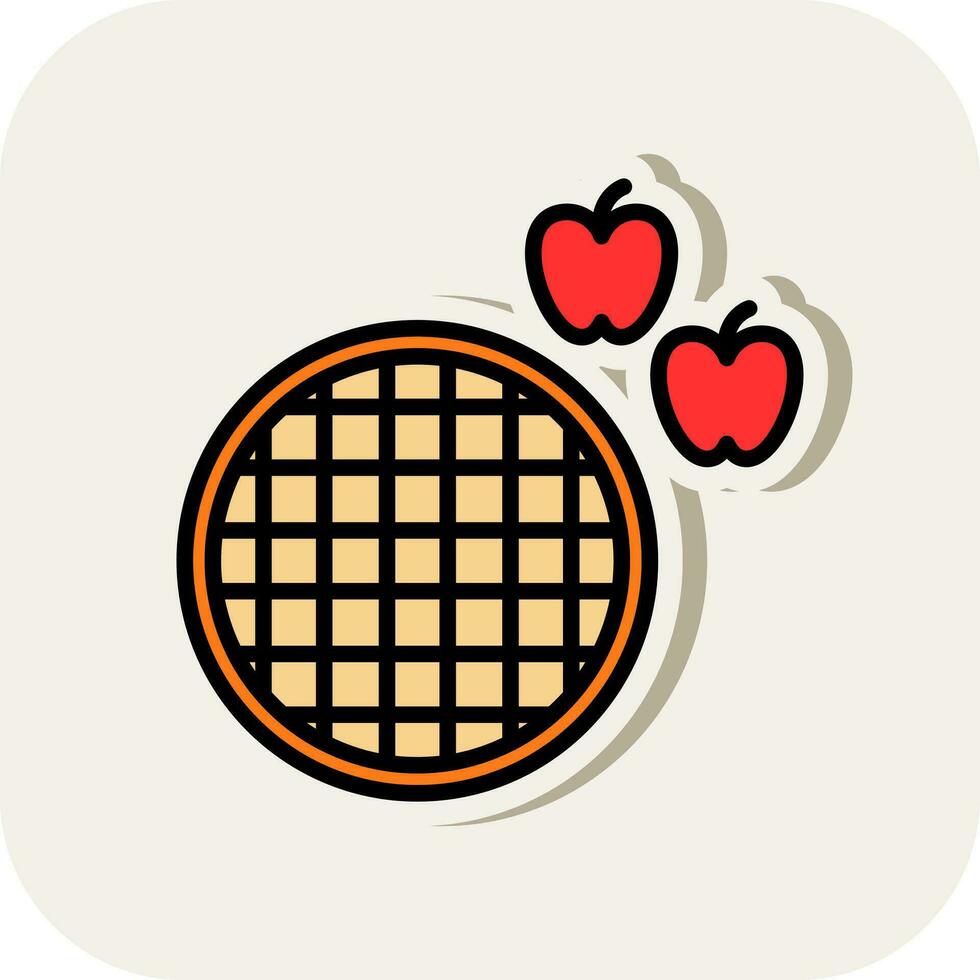 Apple Pie Vector Icon Design