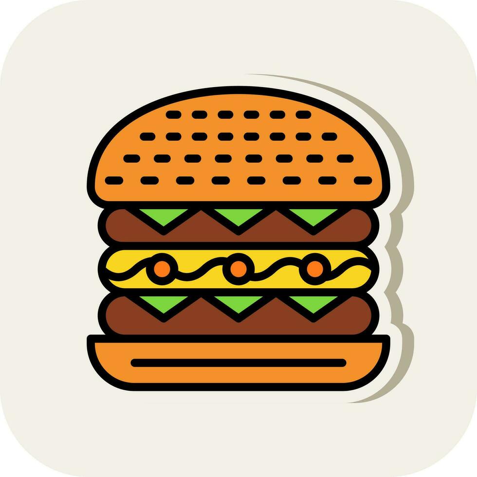 Cesar Burger Vector Icon Design