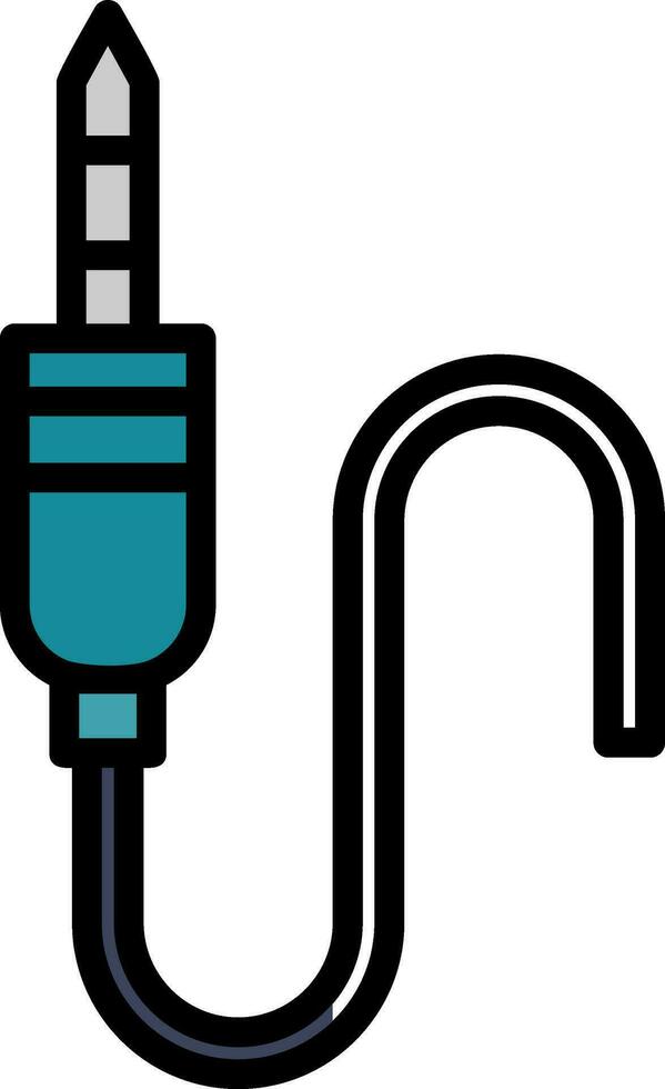 diseño de icono de vector de conector de audio