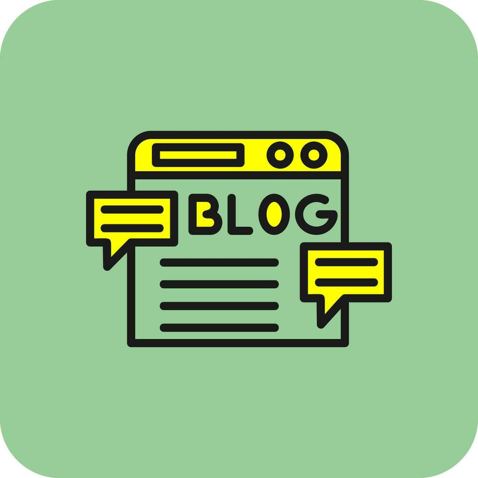 Blog Vector Icon Design
