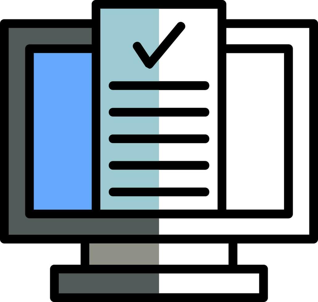 Desktop Computer Vector Icon Design