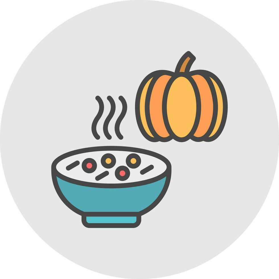 Pumpkin Soup Vector Icon Design