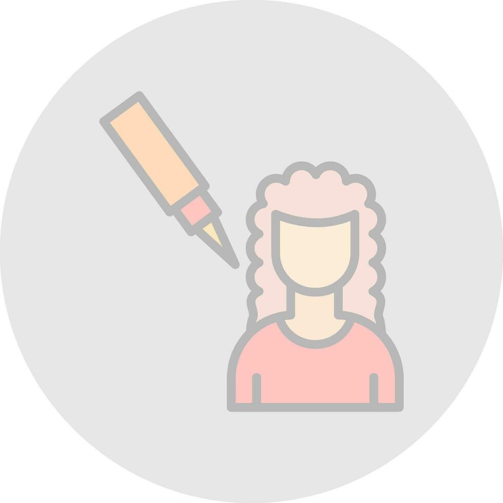Scalp Treatment Vector Icon Design