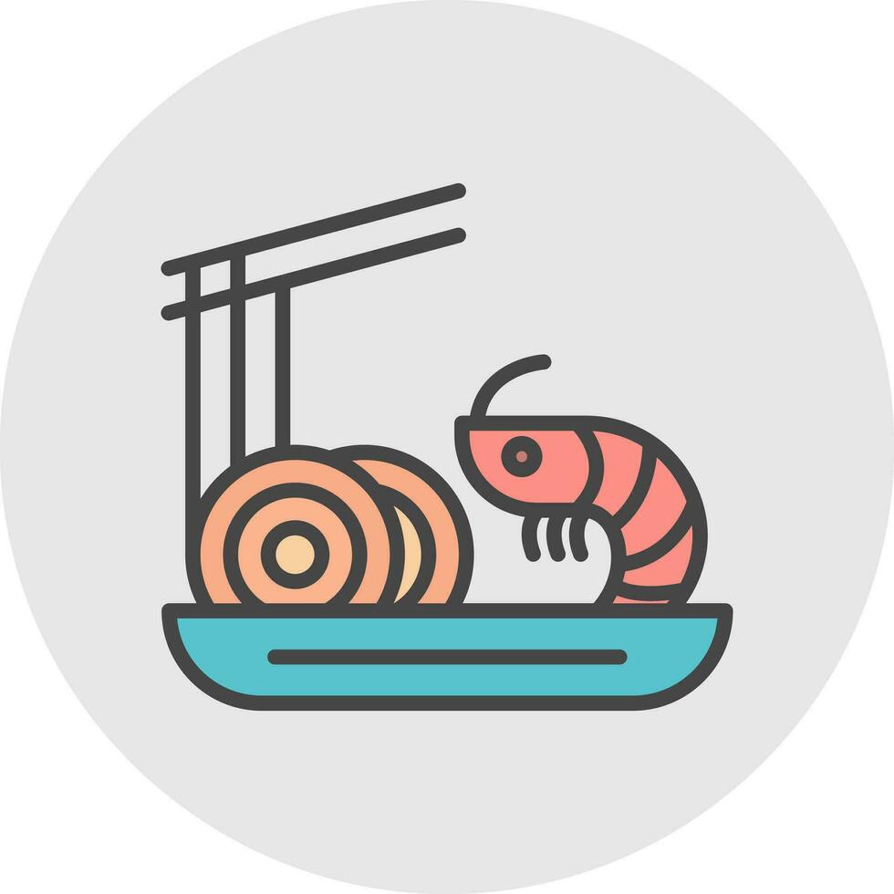 Pad Thai Vector Icon Design