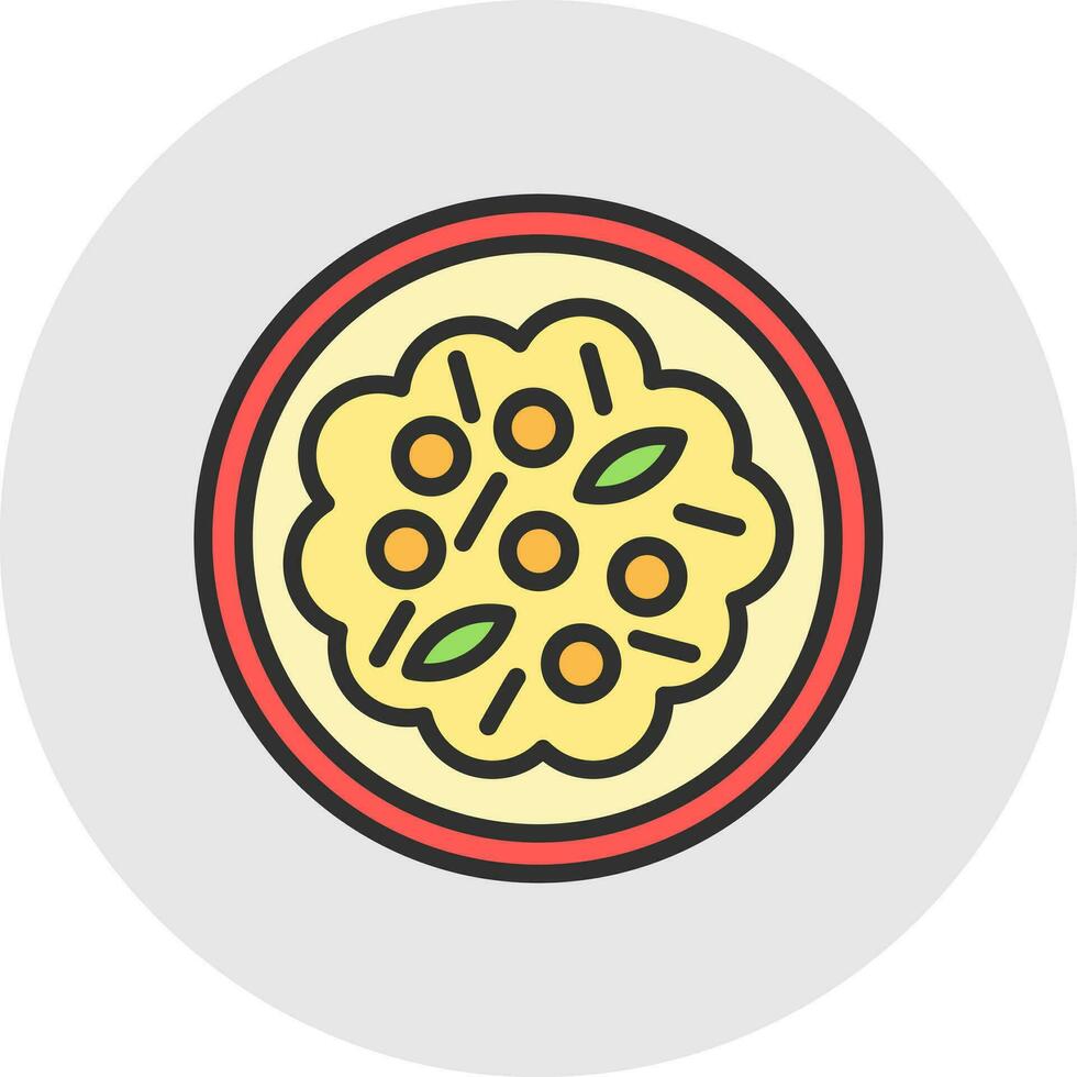 Vegetable Curry Vector Icon Design