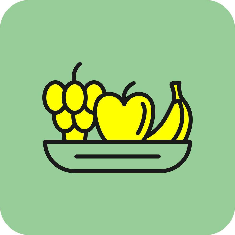 Fruta ensalada vector icono diseño