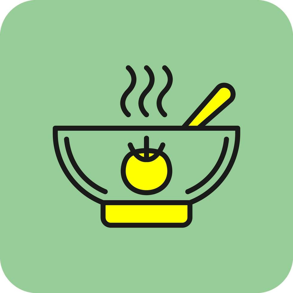 Tomato Soup Vector Icon Design