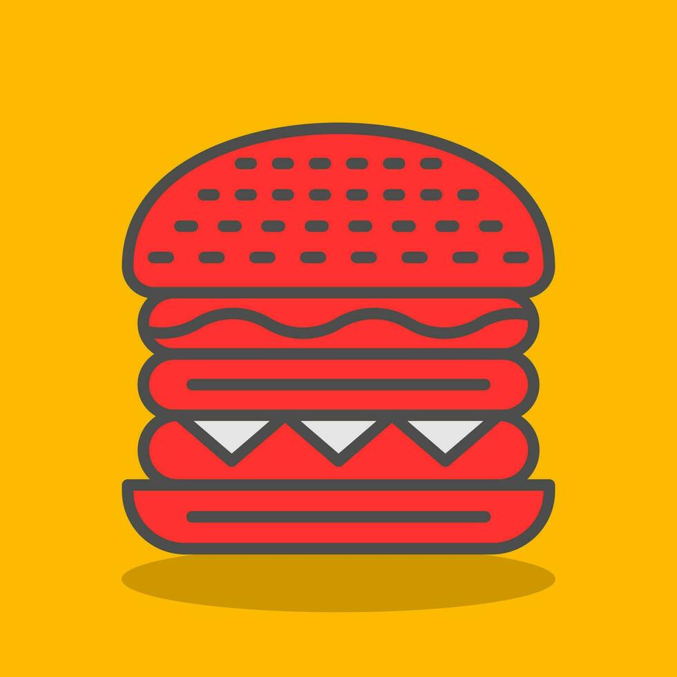 hamburguesa con queso vector icono diseño