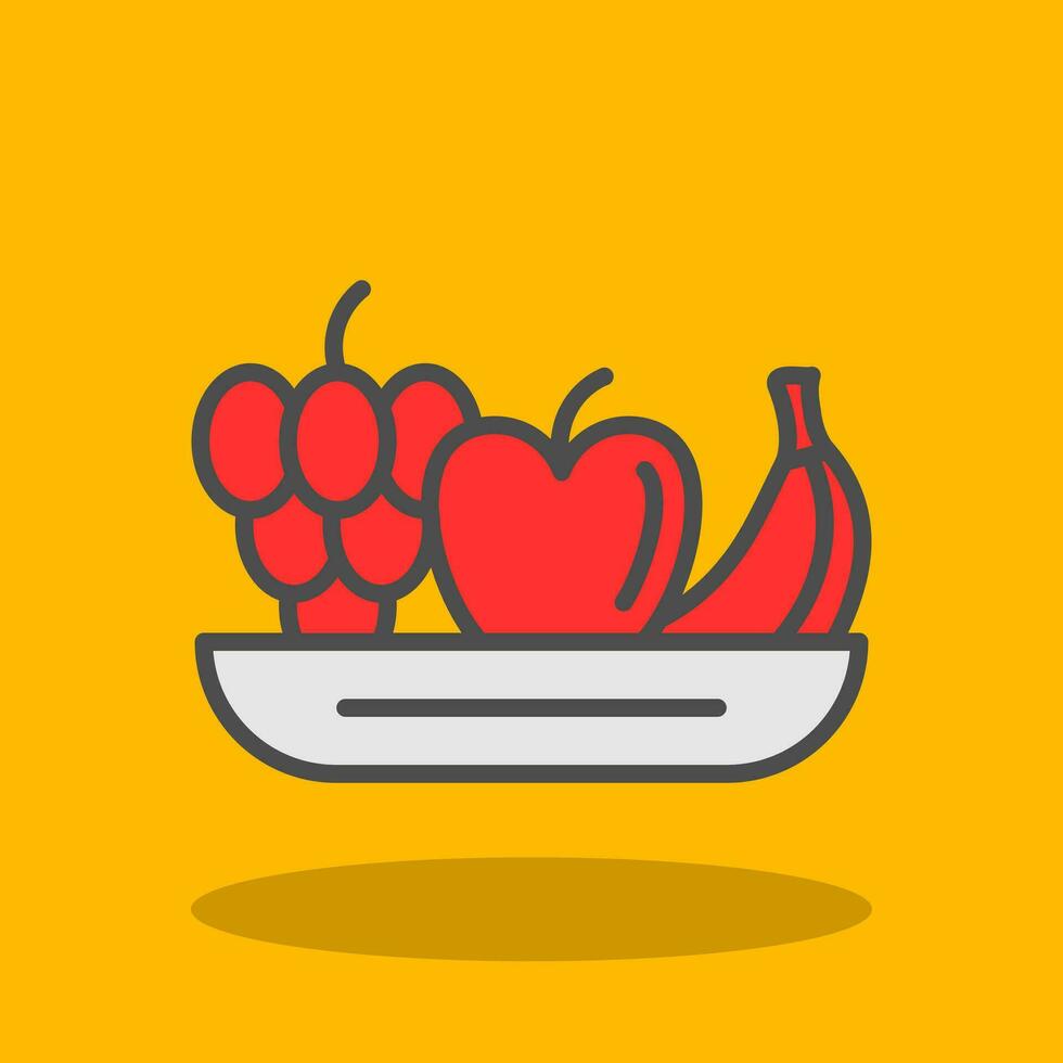 Fruta ensalada vector icono diseño