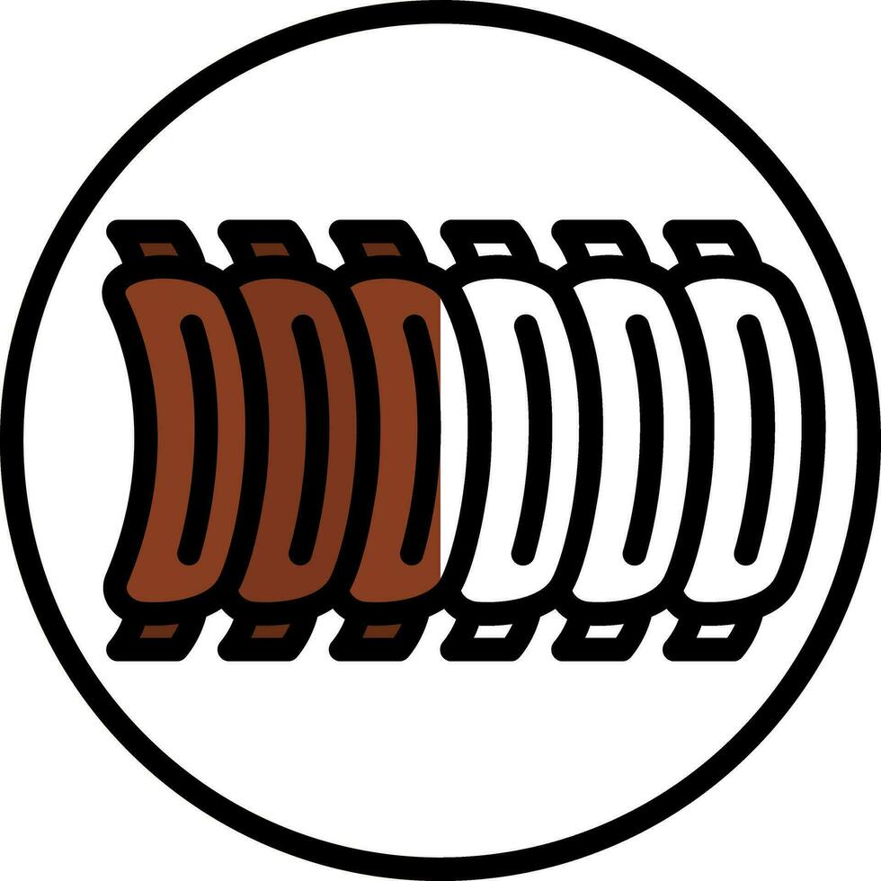 BBQ Ribs Vector Icon Design