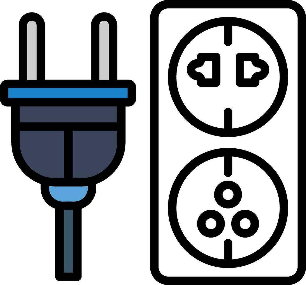 eléctrico toma de corriente vector icono diseño