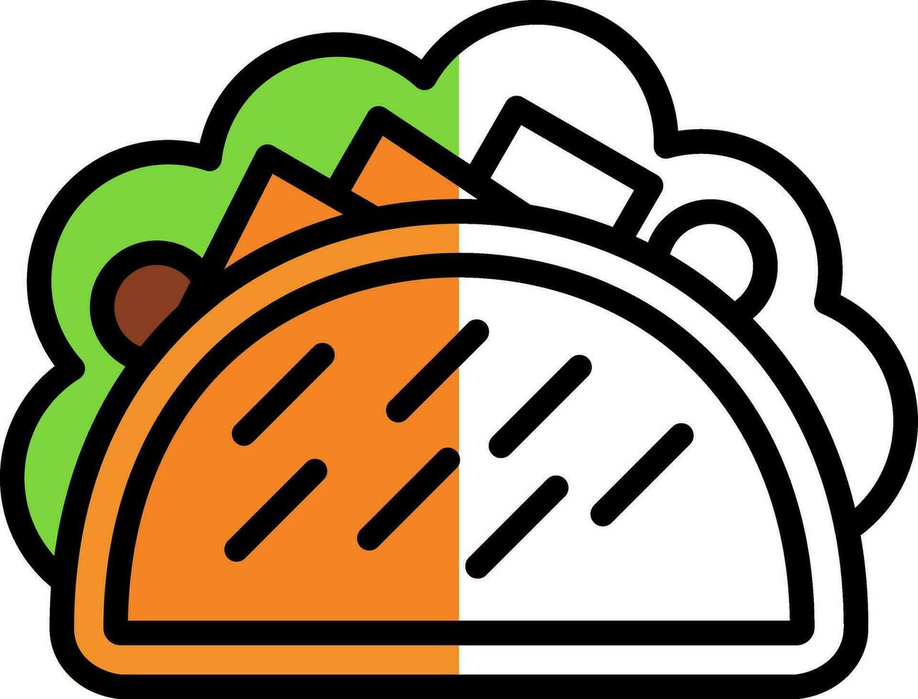 Beef Tacos Vector Icon Design