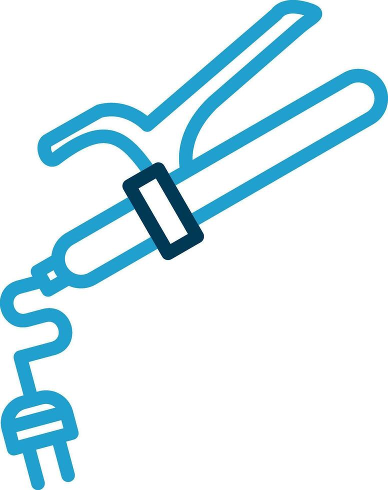 Curling Iron Vector Icon Design