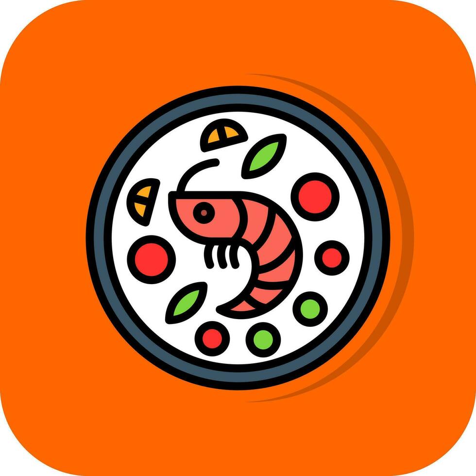 Shrimp Scampi Vector Icon Design