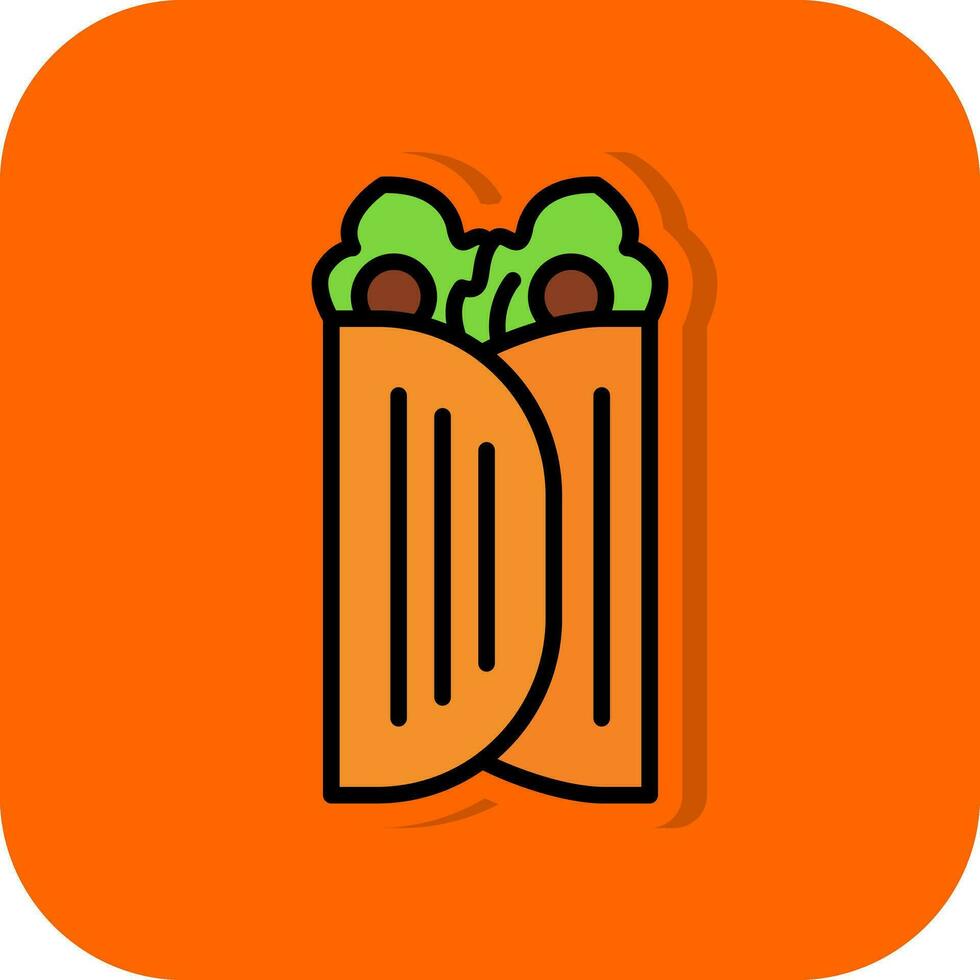 Caesar Wrap Vector Icon Design