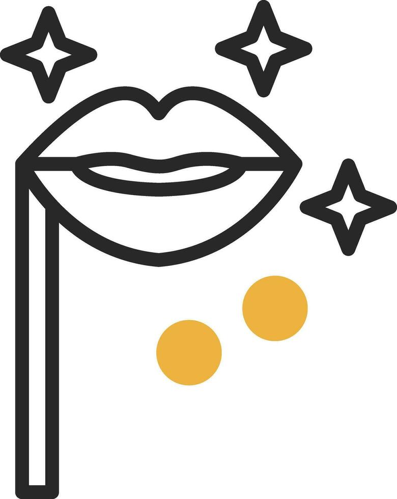 Lip Mask Vector Icon Design
