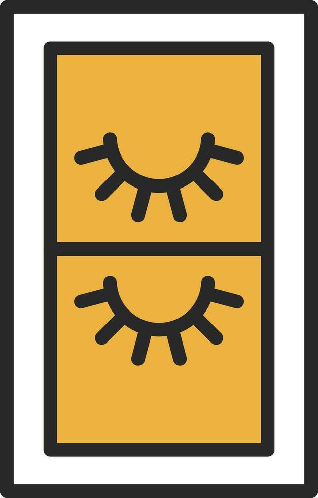 False Eyelashes Vector Icon Design