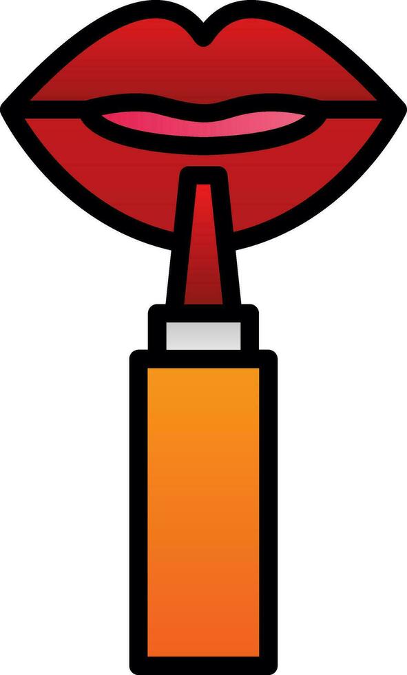 Lip Liner Vector Icon Design